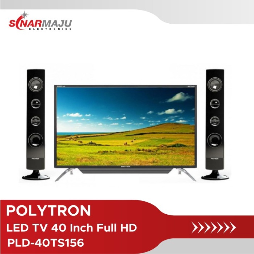 Polytron LED TV 40 Inch Full HD Cinemax Tower Speaker PLD 40TS156